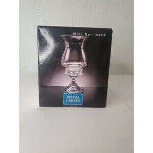 Royal Limited Mini 2 Piece Footed Hurricane Candle Holder 24% Full Lead Crystal